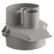 A gray plastic Robot Coupe continuous feed lead with two holes.