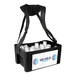 A black IRP Hawker cooler with ice and drinks inside.