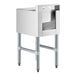 A white stainless steel Regency underbar sink with a drain.