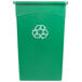 a green plastic container with a white background