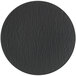 A close-up of a Villeroy & Boch black shale porcelain plate with a white background.