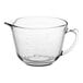 An Anchor Hocking clear glass measuring cup with a handle.