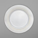 A Villeroy & Boch white bone porcelain platter with gold lines.