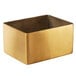 An American Metalcraft gold stainless steel rectangular sugar caddy.