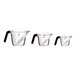 A group of clear OXO Good Grips measuring cups with handles.