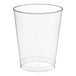 A clear, tall, hard plastic tumbler with a 10 oz. capacity.