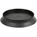 A black round pan with a circular rim.