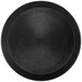 A black circular polypropylene deli server with a circular rim.