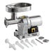 The Backyard Pro electric meat grinder with stainless steel tools and bowl.