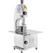 A Backyard Pro Butcher Series countertop meat saw with a stainless steel blade.