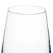 An Arcoroc clear wine glass on a white background.