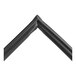 A black vinyl magnetic door gasket with a white background.