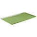 A green rectangular Cambro dietary tray.