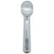 A close up of a silver Zeroll aluminum ice cream scoop with a handle.