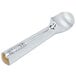 A Zeroll aluminum ice cream scoop with a yellow handle.