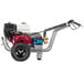 A Simpson gas powered pressure washer with a wheel.