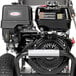 A Simpson gas powered pressure washer with a hose.