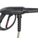 A black plastic Simpson pressure washer hose with a handle.