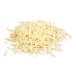 A pile of shredded Asiago cheese.