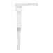 A white plastic pump with a white handle.