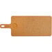 A brown Epicurean Richlite wood fiber cutting and serving board with a handle.