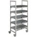 A white metal Camshelving® Premium Series dome drying rack on wheels.