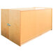 A Whitney Brothers 20 cubby storage cabinet on wheels.