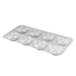 A clear plastic tray with eight sections.