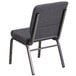 A Flash Furniture dark gray church chair with a silver vein metal frame.