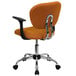 an orange office chair