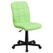 A green Flash Furniture mid-back office chair with black wheels and a black base.