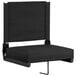 A Flash Furniture black ultra-padded stadium seat.