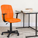 an orange office chair