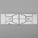 A Flash Furniture rectangular white plastic folding table with metal bars on the bottom.