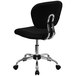 A Flash Furniture black mesh office chair with chrome wheels.