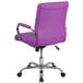 A Flash Furniture purple office chair with chrome legs and armrests.