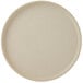 A Tuxton TuxTrendz Zion Matte Beige china plate with straight sides and a round rim.