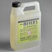 A white plastic Mrs. Meyer's Clean Day Lemon Verbena hand soap refill container with a yellow label.