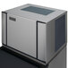 An Ice-O-Matic air cooled ice machine with a stainless steel top.