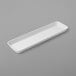 a white rectangular object on a gray background