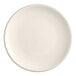 An Acopa ivory stoneware plate with a plain edge.
