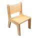 A Whitney Brothers wooden children's chair with a natural wood seat and back.