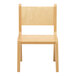 A Whitney Brothers wood children's chair with natural seat and back.