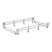 A white metal Cambro shelf rail kit with four bars and a pair of hooks.