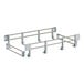 A white metal Cambro shelf rail kit with two metal bars and two metal handles.