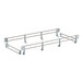 A pair of metal poles with two bars for shelves.