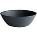 A black Carlisle melamine bowl with a white background.