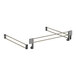 A pair of metal rods with black handles.
