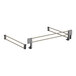 A pair of metal rails that attach to a metal frame for Cambro Camshelving.