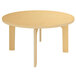 A Whitney Brothers round wooden children's table with legs.